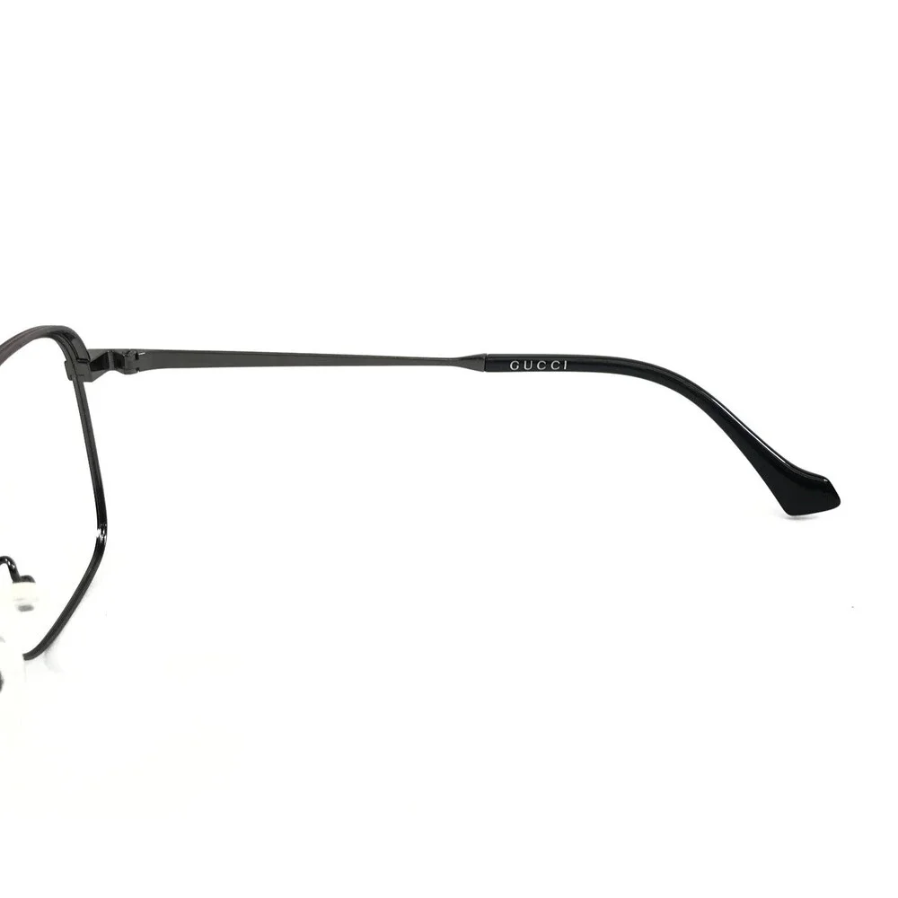 Gucci Eyeglasses Frames GG1101OA 002 Gunmetal Gray Square Asian Fit 57-16-150